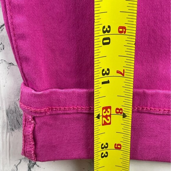 Style & Co Curvy Womens Size 8 Capri Pants Fuchsia Tulip Mid Rise Slimming Pocke - Picture 4 of 9